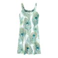 thumbnail image 4 of FVWITLYH Vêtements d'Été Femmes Robe de Plage Femme Couleur Unie Sans Manches Dos Nu Camisole Mini Robe de Plage Robe de Fête Bleu Clair, TG, 4 of 5