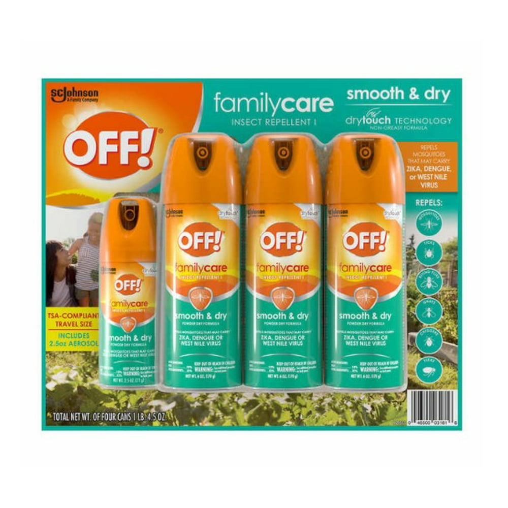 OFF! Family Care Smooth & Dry Insect Repellent, 6 oz, 3pack + 2.5 oz