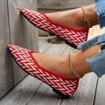 thumbnail image 5 of Red Breathable Mesh Flats For Women Pointed Toe Closed Toe Slip-On Shallow Mouth Comfortable Casual Wear Color Block Design, 5 of 8