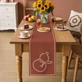 thumbnail image 2 of Red Brown Cute Gourd Table Runner 70 Inches, Geometric Modern Abstract Art Bed Runner Dresser Scarves Tabletop for Indoor Outdoor Parties/Ceremony/Banquet, 13" x 70", 2 of 9