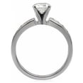 thumbnail image 4 of Stainless Steel Women's Engagement Ring with Round CZ Stones - Size 7, 4 of 4