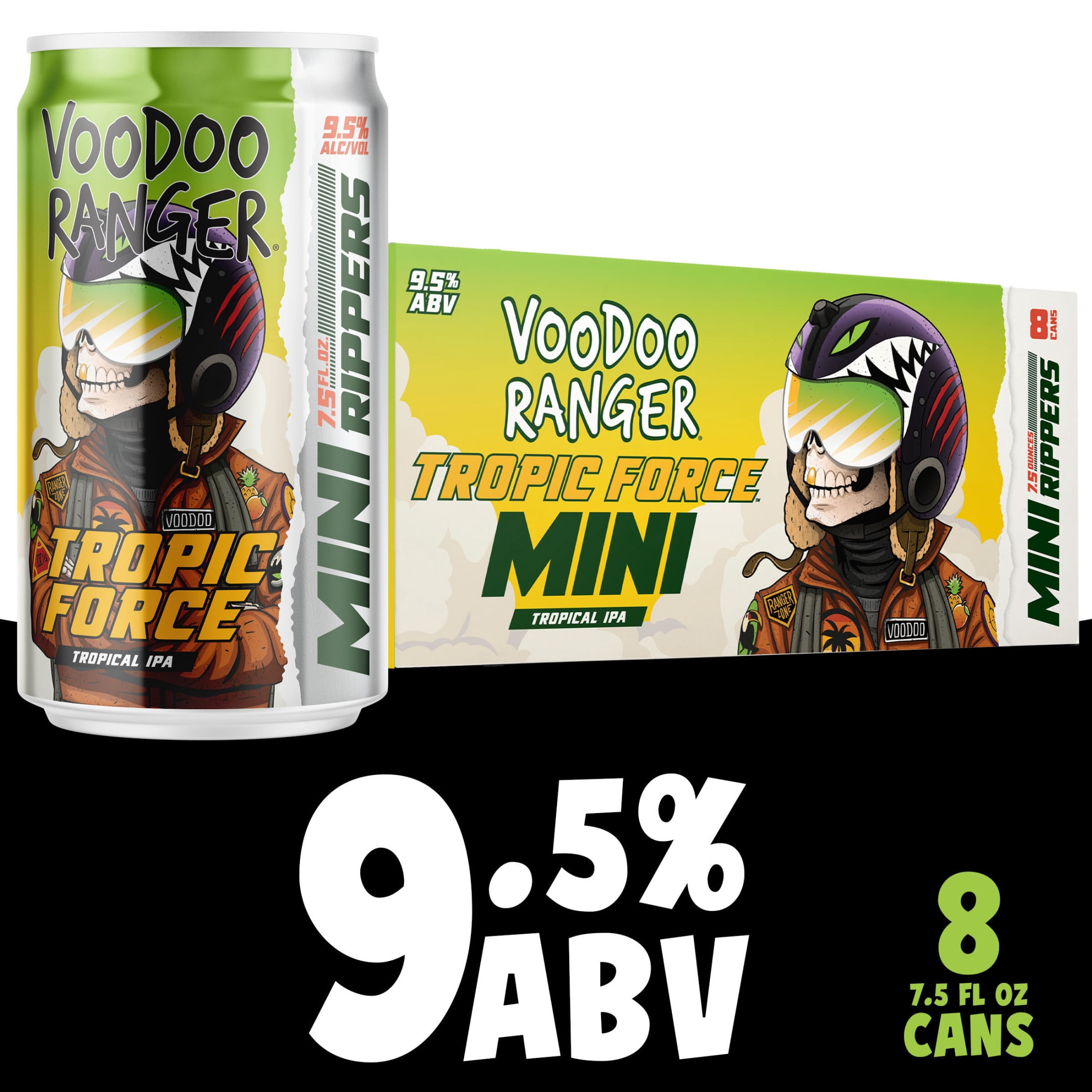 Voodoo Ranger Tropic Force IPA Craft Beer, Mini Rippers 8 pack