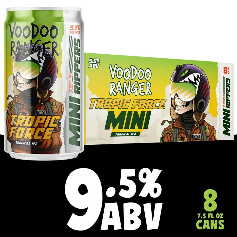 Voodoo Ranger Tropic Force IPA Craft Beer, Mini Rippers 8 pack