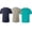 Black/Sand/AthleticTeal, variant on Undershirt T-Shirt, 3-Pack, Soft Modal-Cotton-Blend White Undershirts, Moisture-Wicking