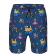 thumbnail image 4 of Yiaed Dogs Riding Skateboard Print Men's Swim Trunks with Lining Quick Dry Sports Shorts Beach Shorts Boardshorts-Small, 4 of 5