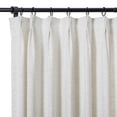 thumbnail image 5 of TWOPAGES Light Filtering Drape 72 W X 72 L Inches Pinch Pleat Curtain Linen Blend Window Treatment for Bedroom, 1 Panel, Beige White, 5 of 6