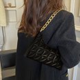 thumbnail image 4 of Nuevo bolso de mano tipo baguette de cuero artificial con contraste de diamantes y un solo hombro debajo del brazo, 4 of 5