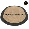thumbnail image 4 of Jaipur Art And Craft Beige with Black Border Handmade Oval Braided Reversible Jute Area Rug Rug Size - (2x3 Sq Feet), (24x36 Inches), (60x90 CM), 4 of 5