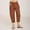 Orange, variant on Tbopshirt High Waisted Shorts Women Casual Solid Cotton Linen Drawstring Elastic Waist Wide Leg Pants Cropped Trousers