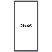 21x46 Frame Black Real Wood Picture Frame Width 1.25 inches | Interior Frame Depth 0.5 inches |