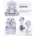 thumbnail image 4 of Backpack For Women Men Bag Watreproof Hiking Backpack College Laptop Backpack for Everydayon Airplane Essentials Carry on Backpack Flight Approved(Purple), 4 of 10