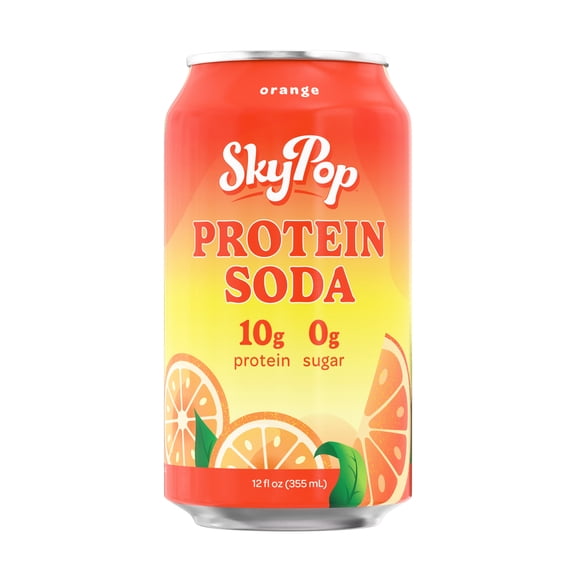SkyPop Protein Soda Orange, 10g Protein, 12 fl oz