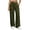 Army Green01, variant on Womens Wide Elastic Waist Vertical Seam Full Length Wide Leg Pants Dual Side Inset Hand Pockets Flowy Woven Fabric High Waisted Casual Work Palazzo Trousers
