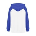 thumbnail image 6 of Fgnfyis Oversized Hoodies for Women Pullover Sweatshirt Teen Girls Raglan Sleeve Print Pocket Hoodie Blue XXL, 6 of 6