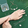 thumbnail image 5 of 4 Sets Adjustable Bracelets Making Kit 304 Stainless Steel Cabochon Bracelets Pendants Blank Bracelet Bezel 12cm Single, 5 of 9