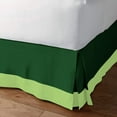 thumbnail image 2 of D.N.G. BEDDINGS 1 Piece Split Corner Two Tone Tailored Bed Skirt, California King Size 6 Inch Deep Pocket, 800 Thread Count, 100% Egyptian Cotton, Solid Green/Sage Color., 2 of 3