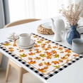 thumbnail image 3 of Thanksgiving Orange Placemats Set of 6 Maple Leaf Vintage Farm Black Plaid Heat Insulated Linen Place Mats, Washable Stain-Proof Table Mats for Dining Tables Holiday Decor 13x19inch, 3 of 9