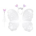 thumbnail image 4 of Conjunto de disfraz de hada para niñas, disfraz de alas de mariposa, diadema de mariposa, princesa infantil Blanco, 4 of 9