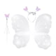 thumbnail image 4 of Disfraz de hada para niña, disfraz de mariposa, elfo infantil, cosplay, diadema con alas de mariposa Blanco, 4 of 9