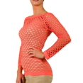 thumbnail image 2 of Summer Fishnet Long Sleeve Shirt Dancing Blouse Top Beach Bathing Suit, 2 of 3