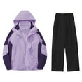 thumbnail image 4 of Luwomo Unisex Ski Jacket and Pants Sets Couples Windproof Ski Suits Comfy Winter Women Waterproof Two Piece Snowsuits,Dark Purple, 4 of 4