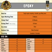 Gorilla Glue Clear Epoxy Syringe, 0.85 Fluid Ounce, Clear Finish