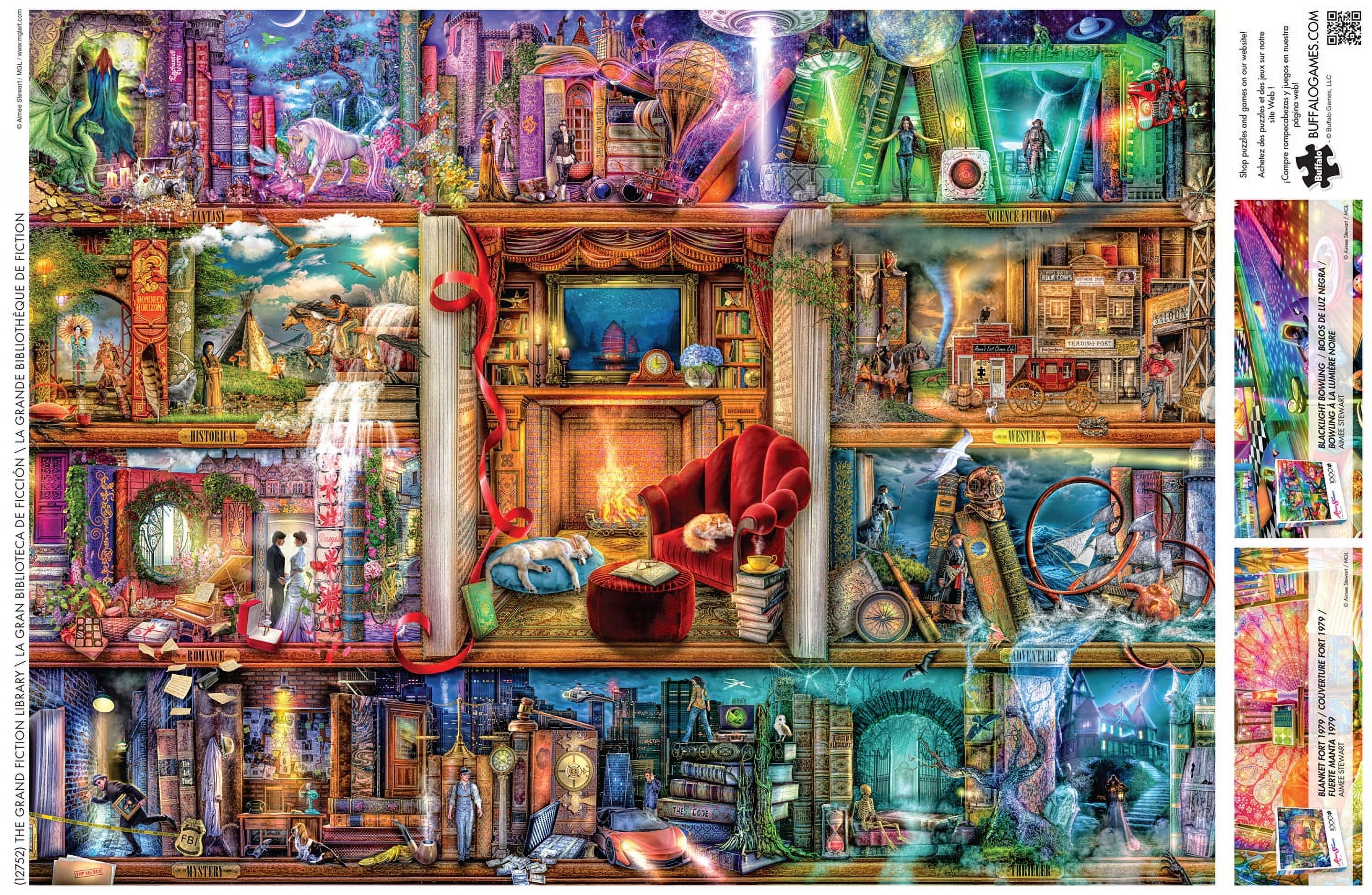 Buffalo Games 1000-Piece Aimee Stewart The Grand Fiction Library Adult Interlocking Jigsaw Puzzle