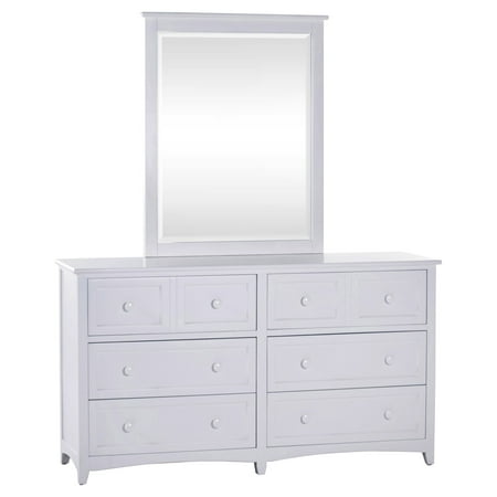Hillsdale School House 6 Drawer Dresser White Walmart Com