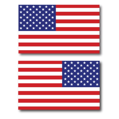 Two American Flag Decal Sticker Custom Vinyl USA Merica United States Marine L+R 