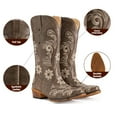 thumbnail image 5 of IUV Mid-Calf Cowgirl Boots Cowboy Western Pull-On Tabs Pointy Toe Boot,Sizes 5-11, 5 of 8