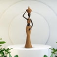 thumbnail image 6 of African Tribal Lady Statue Resin Ornament Hand Crafted Decorative Collectible Art Piece for Family and Friends Multipurpose B, 6 of 8