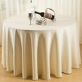 thumbnail image 3 of Matsuzay Home Hotel ple diseño redonda mantel ceremonia fiesta mantel reutilizable lavable decoración Festival ornamento Mostrada Beige 2.0 m, 3 of 6