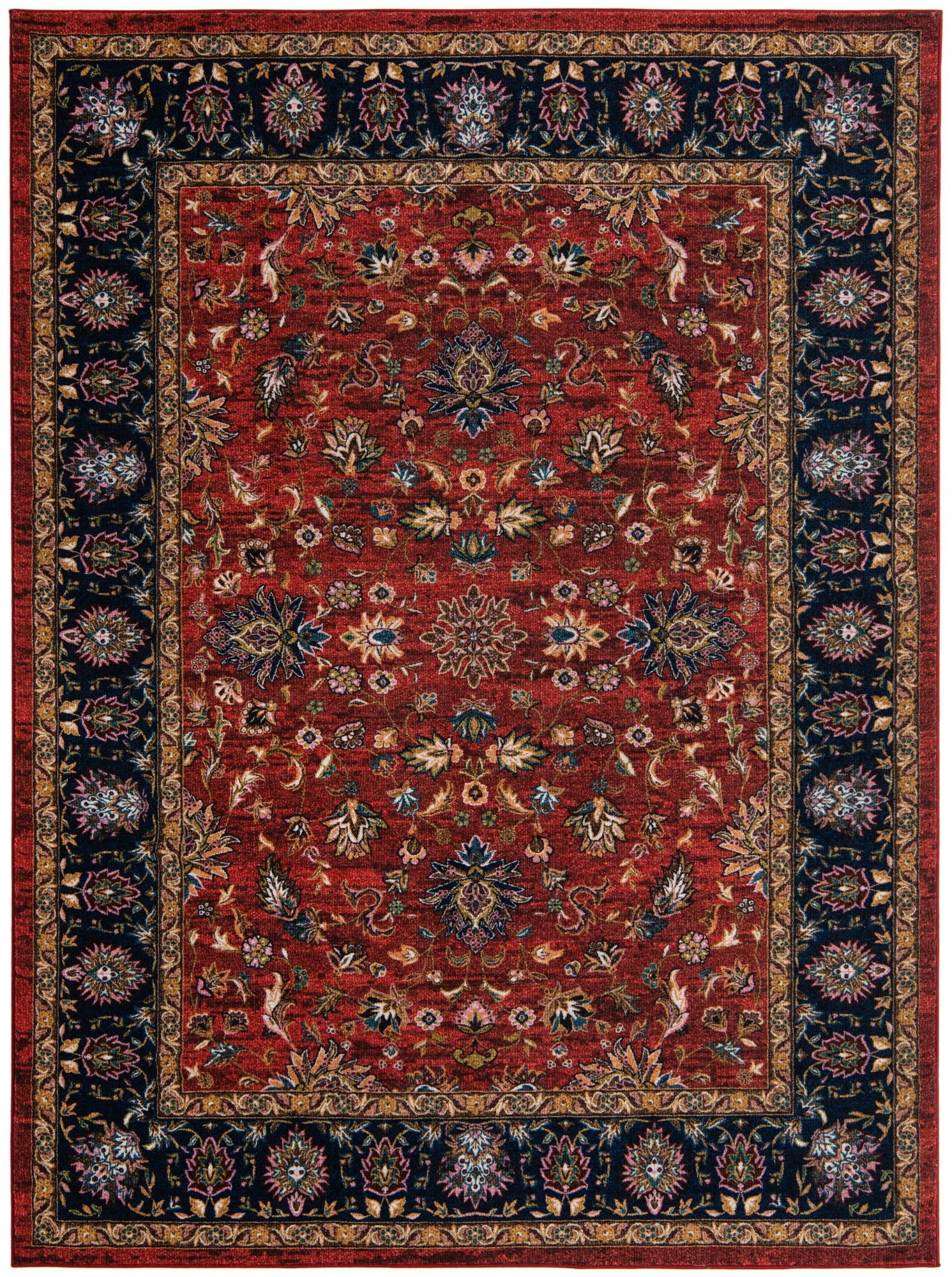 Rugs.com Medina Collection Rug – 8' x 10' Classic Red Medium Rug Perfect For Living Rooms, Large Dining Rooms, Open Floorplans