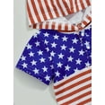 thumbnail image 6 of Bagilaanoe 4th of July Clothes for Toddler Baby Boys Short Sleeve Stars Stripes Print Hoodie Tops + Shorts 6M 12M 18M 24M 3T Kids Independence Day Outfits 2pcs Short Pants Set, 6 of 9