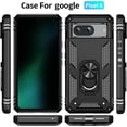 thumbnail image 2 of [PST] Google Pixel 8 Ring Case, Anti-Drop Hybrid Magnetic Hard Kickstand Case Cover with Ring Stand, 2 of 5