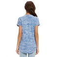 thumbnail image 2 of Uhndy Women's Short-Sleeved Solid Color Zipper Shirt, 2 of 2