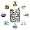 thumbnail image 4 of Rateoe Turtle Pattern Round Laundry Hamper Basket, Tall Hamper Basket for Blanket Storage, Nursery Clothes Hamper for Laundry in Bedroom and College Dorm-Medium, 4 of 6