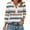 Blue, variant on Xyxonk Womens Summer Tops 3/4 Sleeve Dressy Casual V-Neck Tshirts Business Collared Tees 2025 Golf Striped Clothes White XL