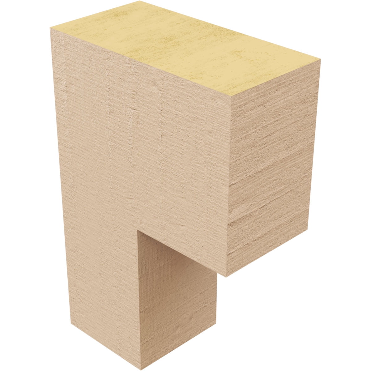 2"W x 4"D x 6"H Classic Chapel Hill Rough Cedar Woodgrain TimberThane Corbel, Primed Tan