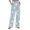 (New31)Blue, variant on Women's Fleece Lounge Pants Wide Leg Elastic Waist Sleep Trousers Soft Cozy Star Moon Print Pyjama Bottoms for Indoor Wear