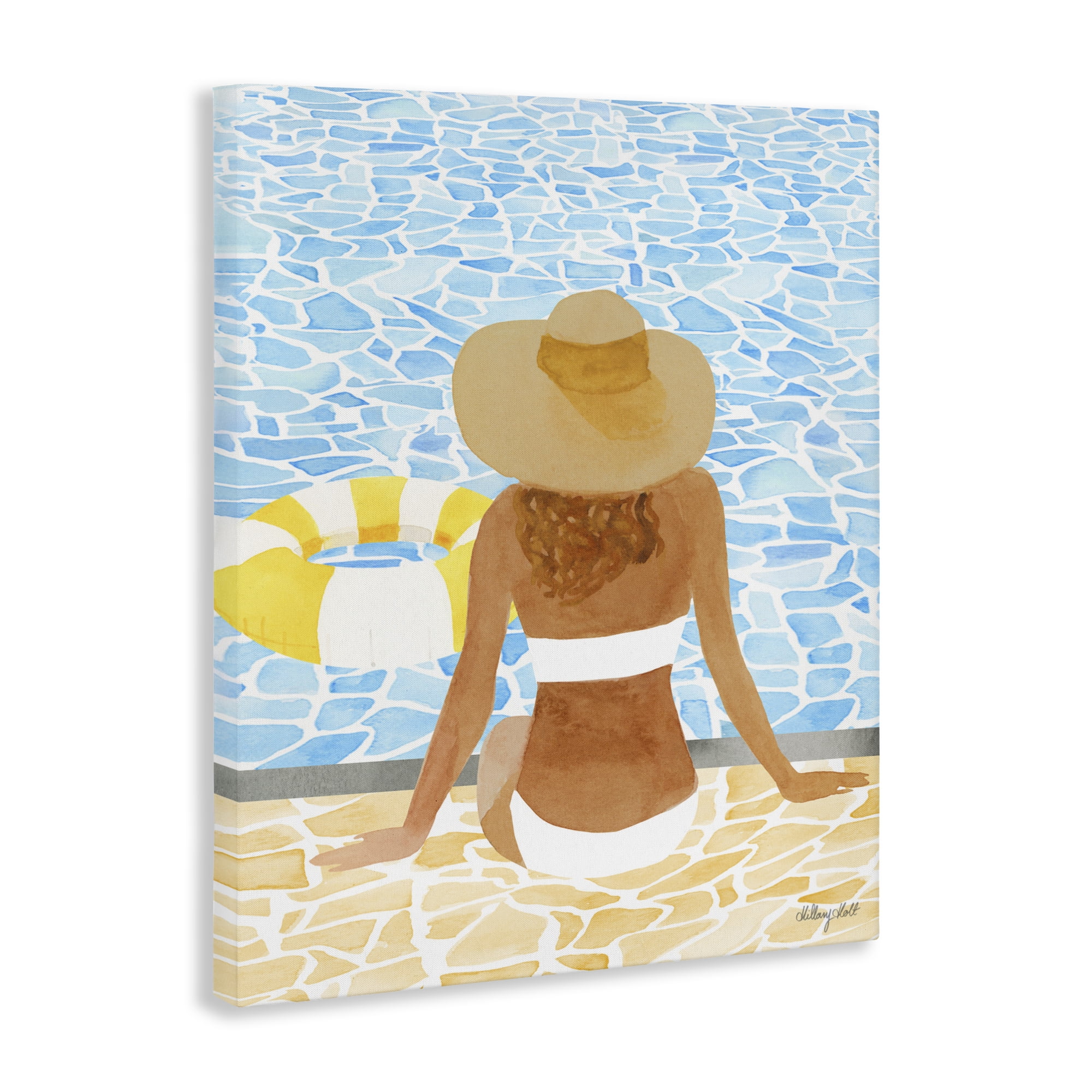 Stupell Industries Summer Poolside Chill Canvas Wall Art, design by Hillary Holt