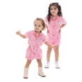 thumbnail image 6 of Barbie Toddler Girl Western Graphic Print Twill Romper with Short Sleeves, Sizes 12M-5T, 6 of 8