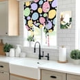 thumbnail image 5 of Easter Eggs Tie Up Curtains for Windows, Adjustable Balloon Window Shades, Cute Colorful Farmhouse Love Black Kitchen Window Treatments Farmhouse Short Curtains with Rod Pocket 42"x45", 5 of 8