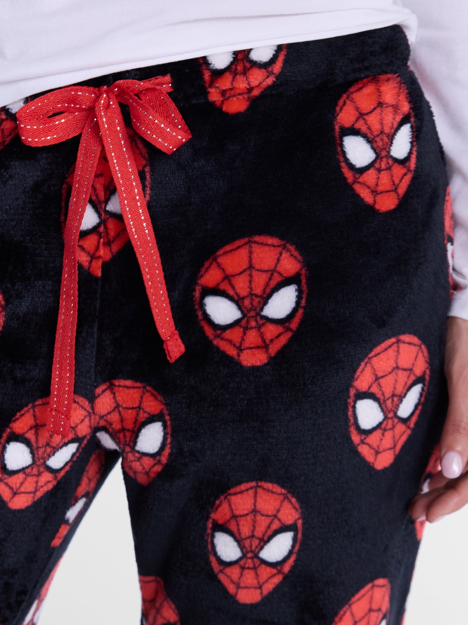 Spider-Man Women's Minky Fleece Pajamas Pants with Pockets, Sizes XS-3X