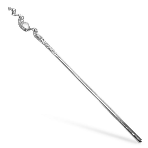 FONDOTIN Beautiful Hair Chopsticks Hair Chopstick Silver Metal for Parties and Weddings 1Set