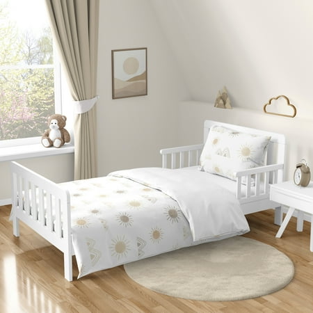 UPC: 0846480093497 | Desert Sun Taupe Toddler Bed Comforter Bedding Set by Sweet Jojo Designs