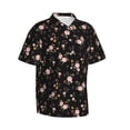 thumbnail image 2 of Uemuo Flowers Printed Regular Fit Short Sleeve Casual Hawaiian Shirt for Men,Aloha shirt,Tropical shirt,Floral print shirt,Vacation Beach shirt-XX-Large, 2 of 9