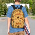 thumbnail image 4 of Lukts Brave Cowboys Pattern 15 Inch Student Backpack, Waterproof Laptop Backpack with Adjustable Shoulder Straps, Lightweight Travel, Campus Backpack, Unisex, 4 of 6