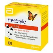 FreeStyle Lite Blood Glucose Test Strips, 100 Ct