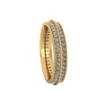 thumbnail image 3 of Natural 1.25Ct Round Cut Diamond 2Row Milgrain Anniversary Wedding Eternity Band Ring 14k FG VS1, 3 of 3